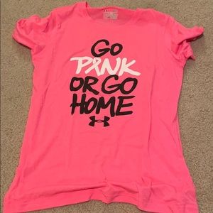 Under Armour pink shirt